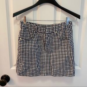 Checkered mini skirt